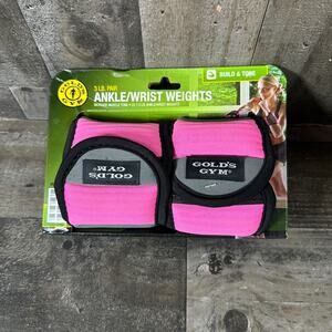 Golds Gym 3lb Pair Adjustable Ankle/wrist Weights Pink 2×1.5 lb - NEW